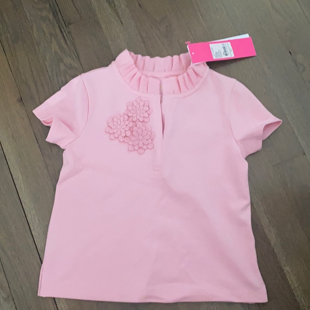 NWT Lily Pulitzer Girls Pink Shirt Size 4-5